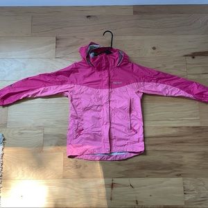 Marmot pink kids rain jacket